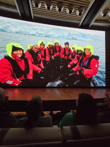 2025-01-23-12.44.41Pictures shown at the captain reception as we left Antarctica