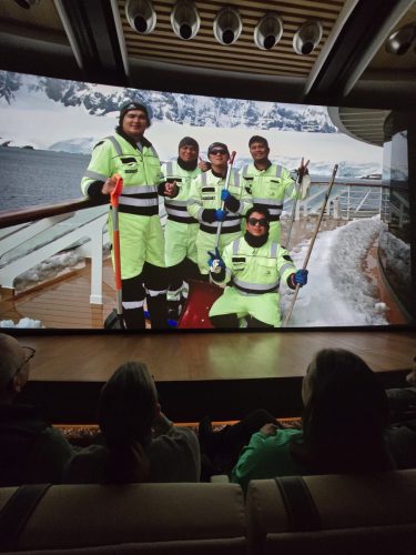 2025-01-23-12.45.10Pictures shown at the captain reception as we left Antarctica