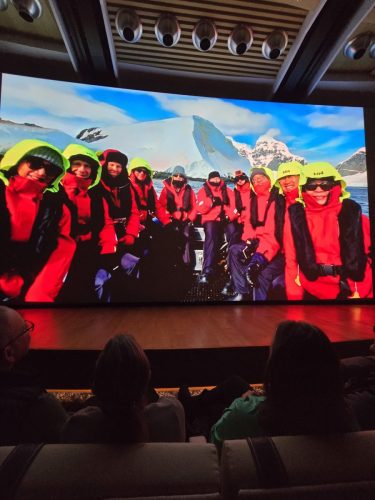 2025-01-23-12.45.31Pictures shown at the captain reception as we left Antarctica