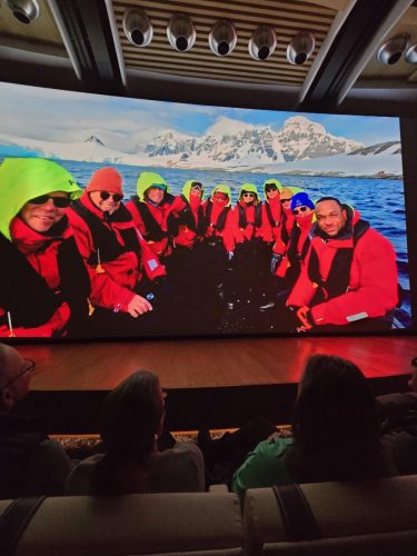 2025-01-23-12.45.32Pictures shown at the captain reception as we left Antarctica