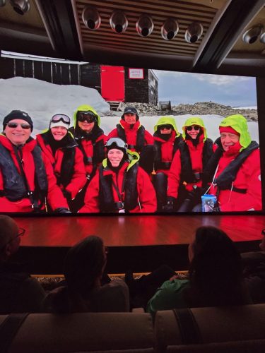 2025-01-23-12.45.35Pictures shown at the captain reception as we left Antarctica