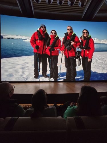 2025-01-23-12.46.41Pictures shown at the captain reception as we left Antarctica