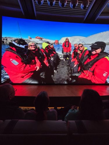 2025-01-23-12.46.47Pictures shown at the captain reception as we left Antarctica