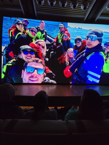 2025-01-23-12.46.49Pictures shown at the captain reception as we left Antarctica