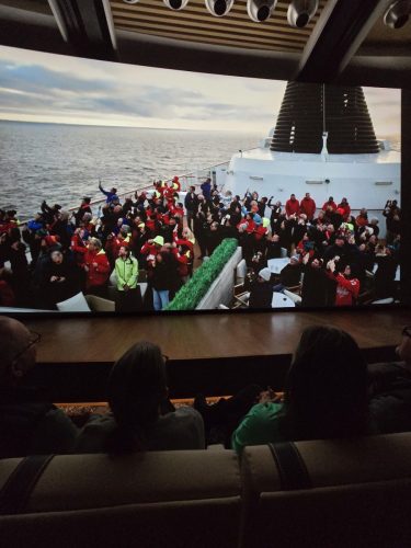 2025-01-23-12.47.29Pictures shown at the captain reception as we left Antarctica