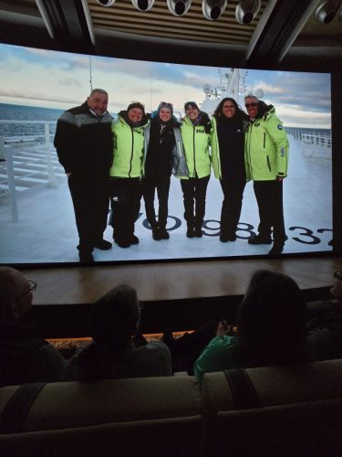 2025-01-23-12.47.31Pictures shown at the captain reception as we left Antarctica